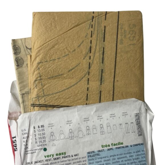 BUTTERICK | Vintage 1998 Girl's Winter DIY Sewing Pattern | Size 12-14-16 - Picture 4 of 6